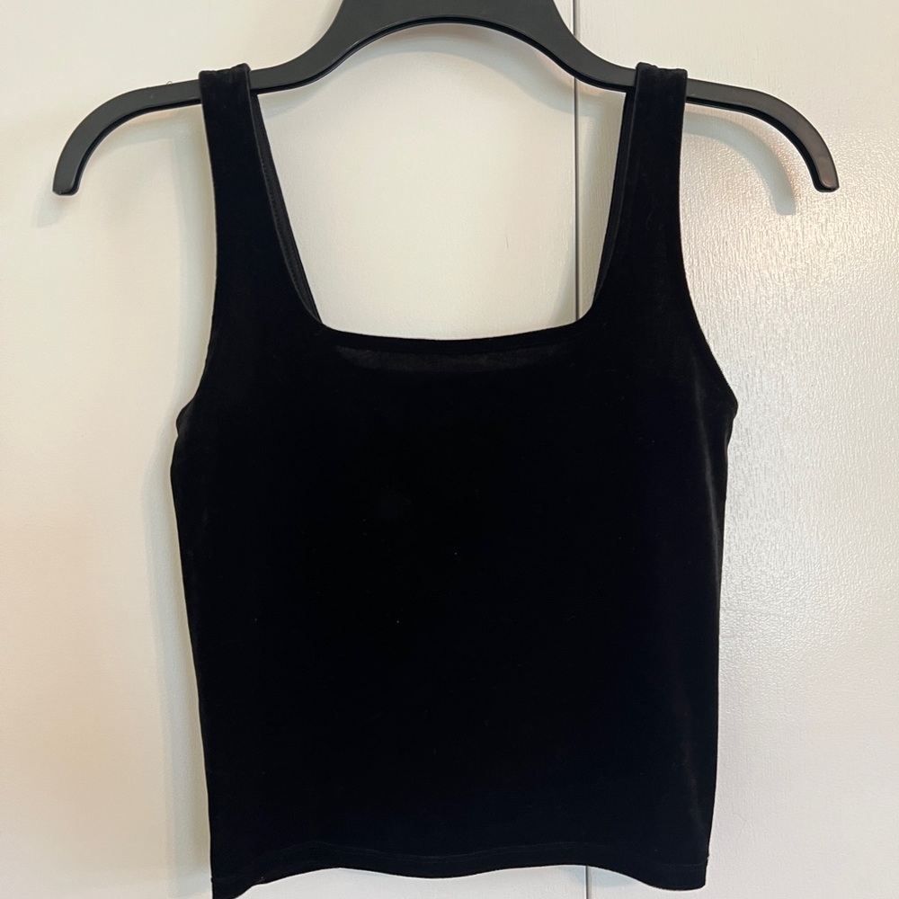 Semi-Cropped Velvet Tank